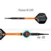 ONE80DART RAISE B BOR 2BA 17.5g Darts Set - Black/Orange