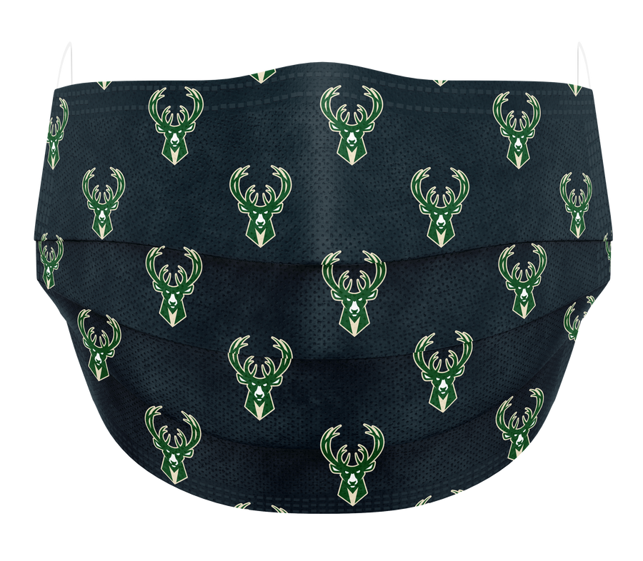 [Co.Protect] NBA Mask - Milwaukee Bucks - Disposable Mask (2 Designs, 5 each)